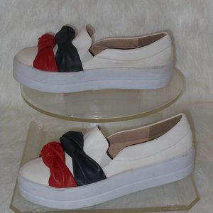 MOVA MULTI-COLOR LEATHER WEDGE HEEL SHOES SIZE 7 MEDIUM